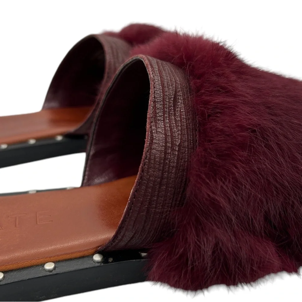 1. State Carrisma Fur Studded Slide Sandals (8M)